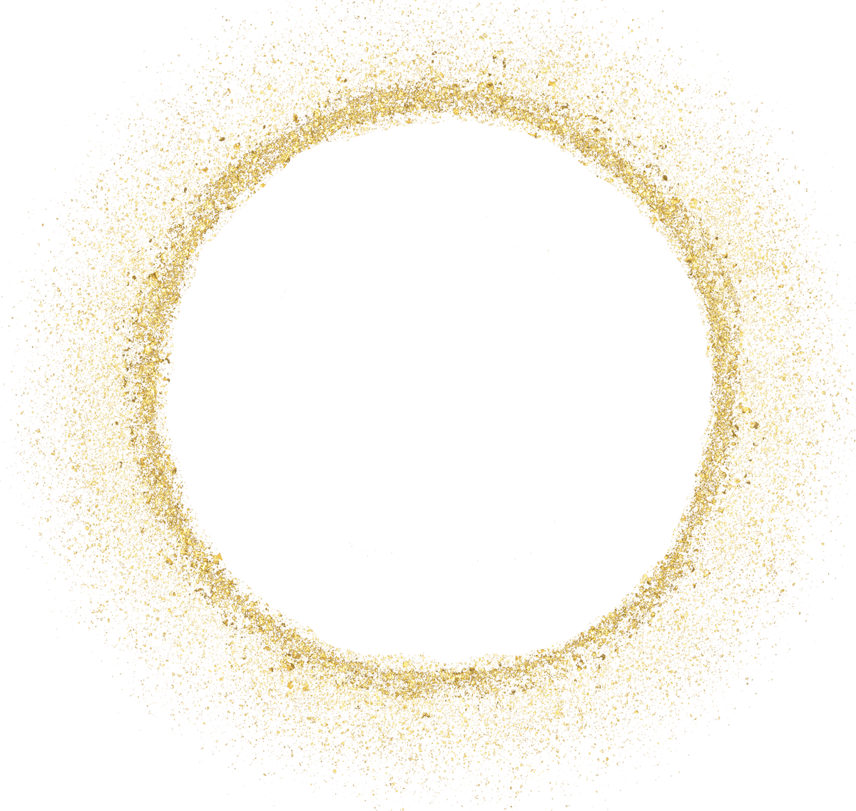 gold glitter shiny sprinkles circle